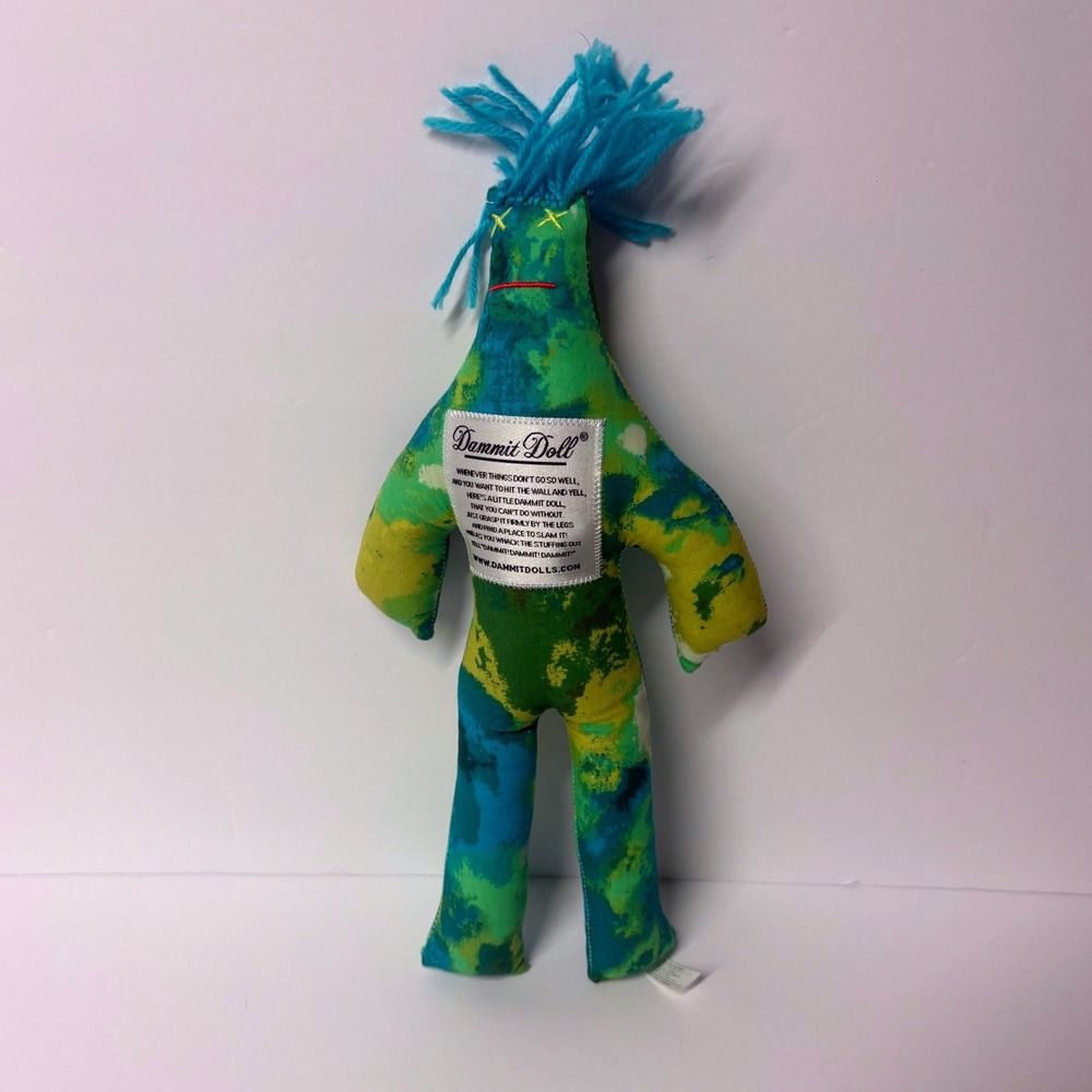 Dammit Doll Stress Relief Plush Green Blue Yellow Watercolor Camouflage Gag Gift